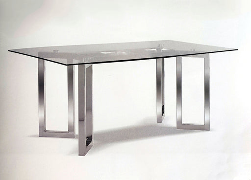 Mesa Cromada Vidro Temperado AVINE