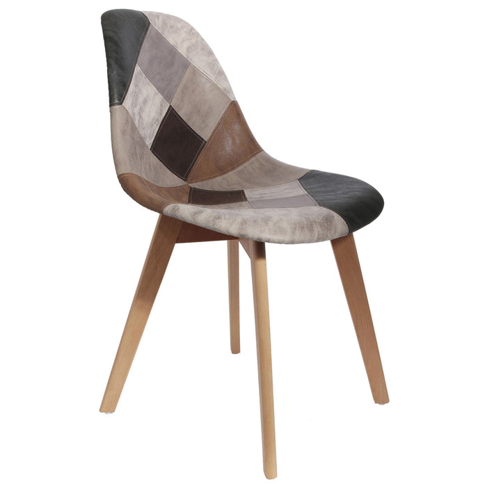 Cadeira Castanha Patchwork Ming
